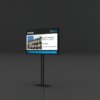 Affichage vitrine non lumineux pour agence immobiliere