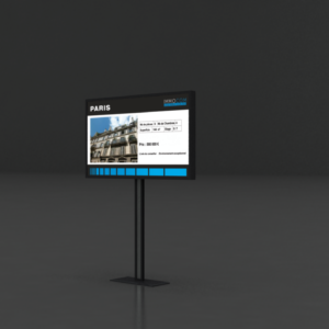 Affichage vitrine non lumineux pour agence immobiliere