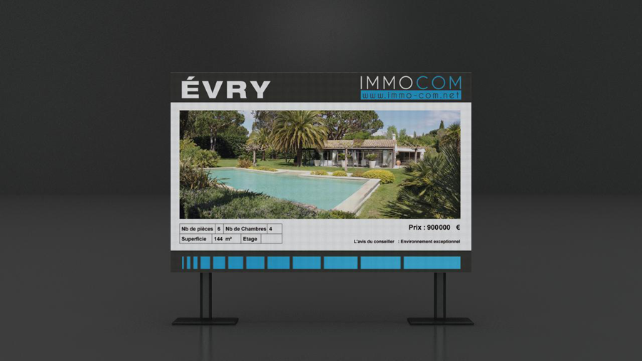 Logiciel affichage dynamique écran vitrine agence immobilière