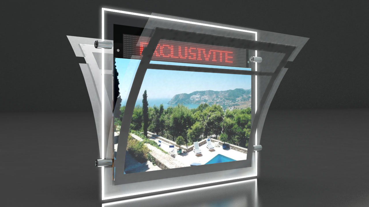 Porte affiche LED – Achat Porte affiche pas cher