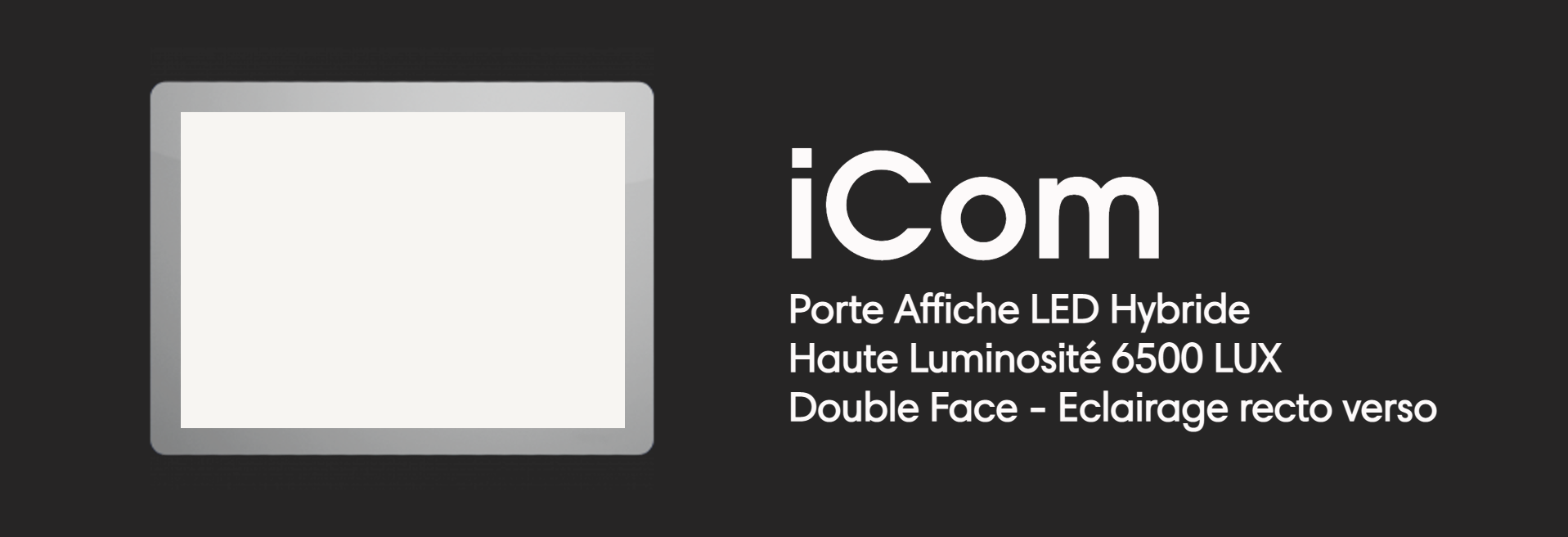 porte affiche led hybride