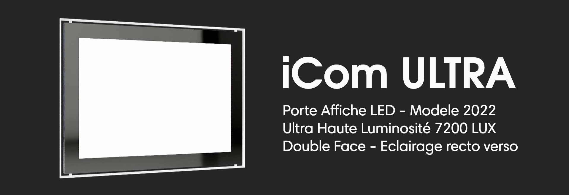 porte affiche LED double face
